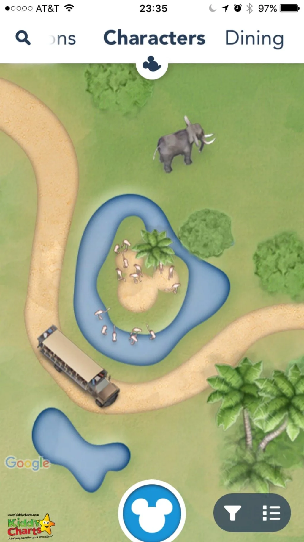 Some of the best hidden mickeys are actually in the Disney app - so you can see them at your leisure - can you spot this one in Kilimanjaro Safari? Check out the others in our article!