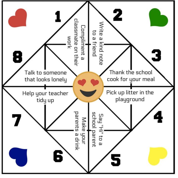 Here IS the fortune teller for you - we hope you like it, simple but effective and 8 random acts of kindness that kids can do at school. #BeKind #Kindness #RandomActsofKindness #RAOK