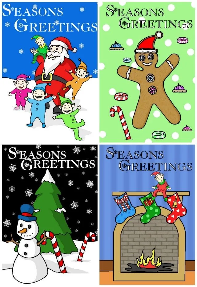 We have soe free Christmas Cards for you to download if you are having a Thrifty Christmas. There are four designs and something for everyone.