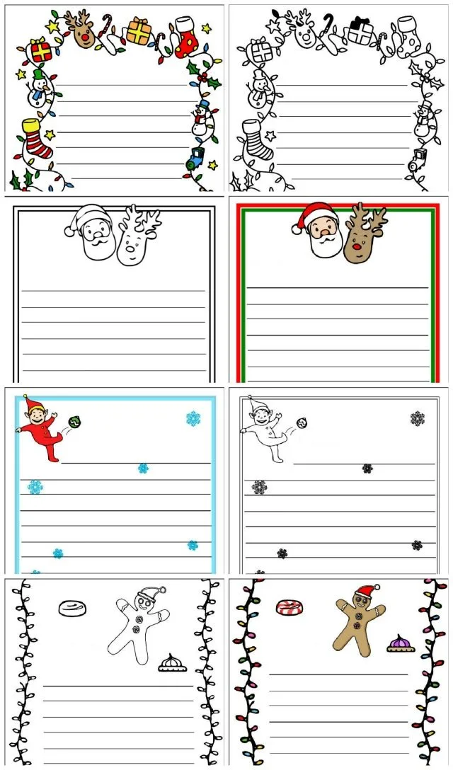 If you want to write your kids the letter yourself - from Santa rather than to Santa - here are the templates without the Dear Santa and From...so you can!
