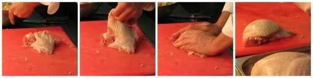 Hot to coook turkey: Stuffing the thigh