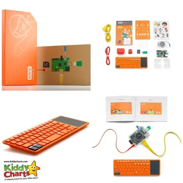Details of Kano kit computer - who wants one for themselves, we have an amazing giveaway on the blog, closing on the 16th April, come on get one for the kids, so they can learn to code!