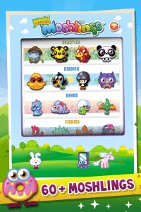 KiddyCharts Printable Reward Charts Moshi Monsters Home Screen and Menu