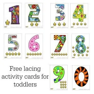 These lacing cards are just gorgeous - really great for little hands, and they help with maths recognition too.