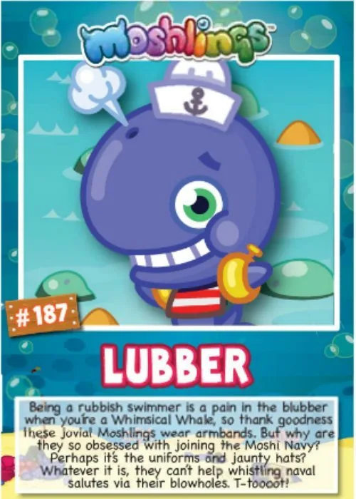Lubber Moshi Monsters series 10 character cards
