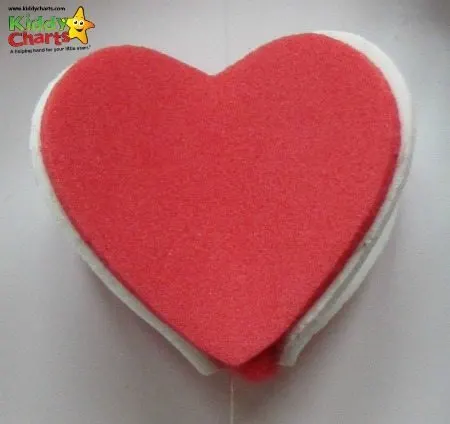 Here is our 3D foam heart for our Valentines Card - easy to make - honest!