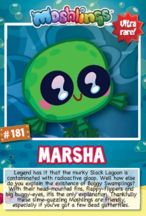 Marsha Moshi Monsters Series 10 Collectors Card