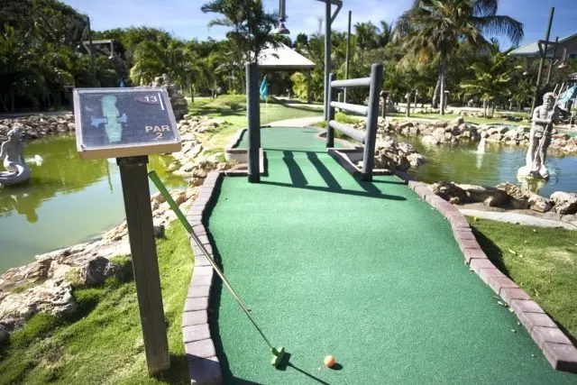 The mini golf at the Verandah Resort and Spa