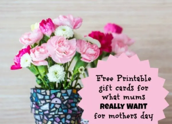 Mothers Day Gift Card Free Printables