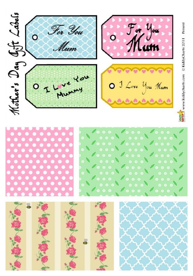 Are you looking for gift tages and wrapping paper for Mothers Day, so that you have something special to write those Mothers Day message on? Then look no further, we've got it covered!