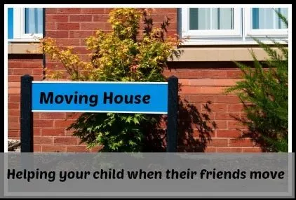 A parent is helping their child cope with the emotional difficulty of a friend moving away.