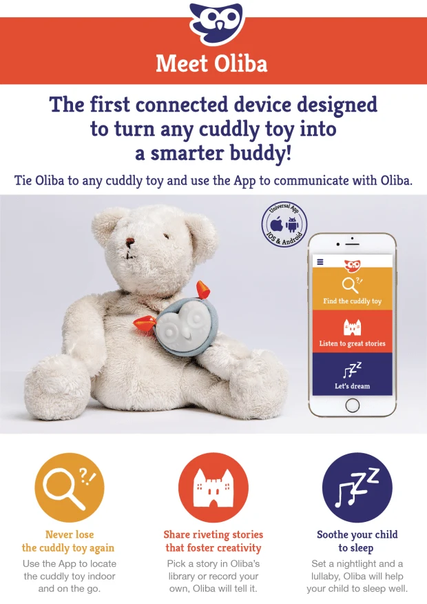 If you are wondering what Oliba is - then this explains it perfectly. A little owl that helps your kids to keep their favourite toy, and reduce separation anxiety and fear of the dark too!