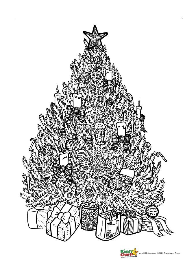 Christmas tree coloring for adults #coloringpages #coloringpagesforadultsandkids #freeprintablecoloringpages