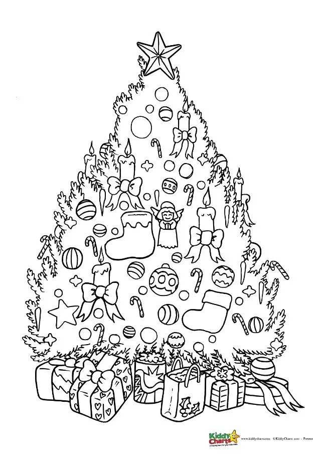 Christmas tree coloring for kids #coloringpages #coloringpagesforadultsandkids #freeprintablecoloringpages