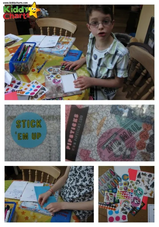 Our fun with the Pipsticks sticker club