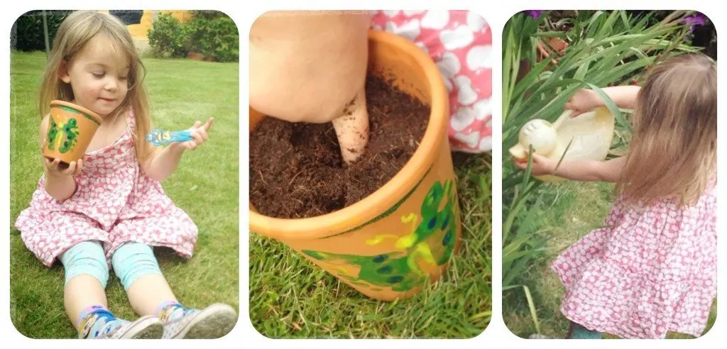 Sowing seeds - A great activity for children of all ages is to paint plant pots and sow seeds and tend to them as they grow.