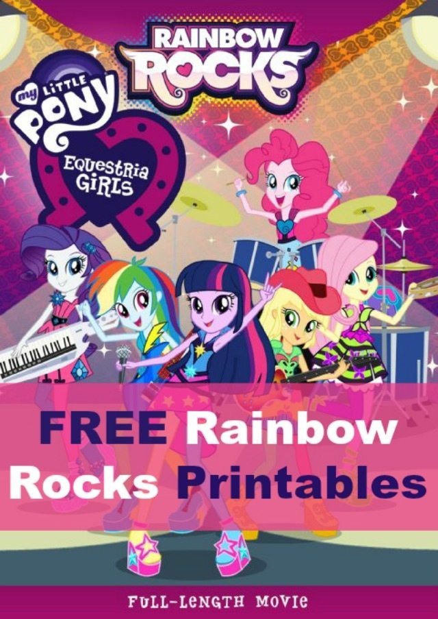 The Equestria Girls are back in a full length movie - Rainbow Rocks - and we have some great colouring sheets for you to download for free...any why not?