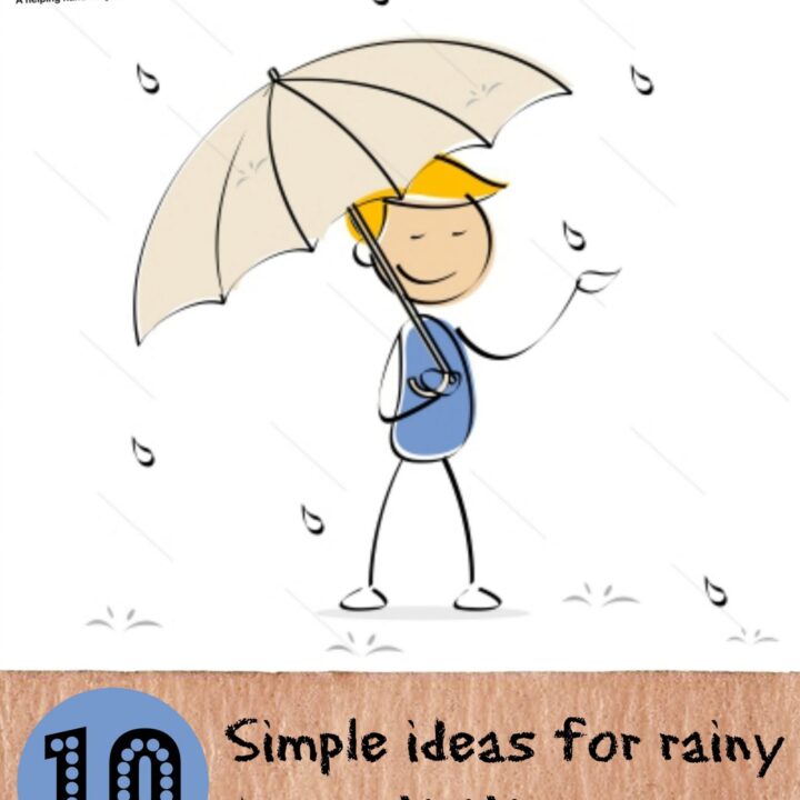 Sometimes we find it hard to come up with Rainy Day activities: here are some simple ideas to get you started, and some sites for inspiration. So GO!