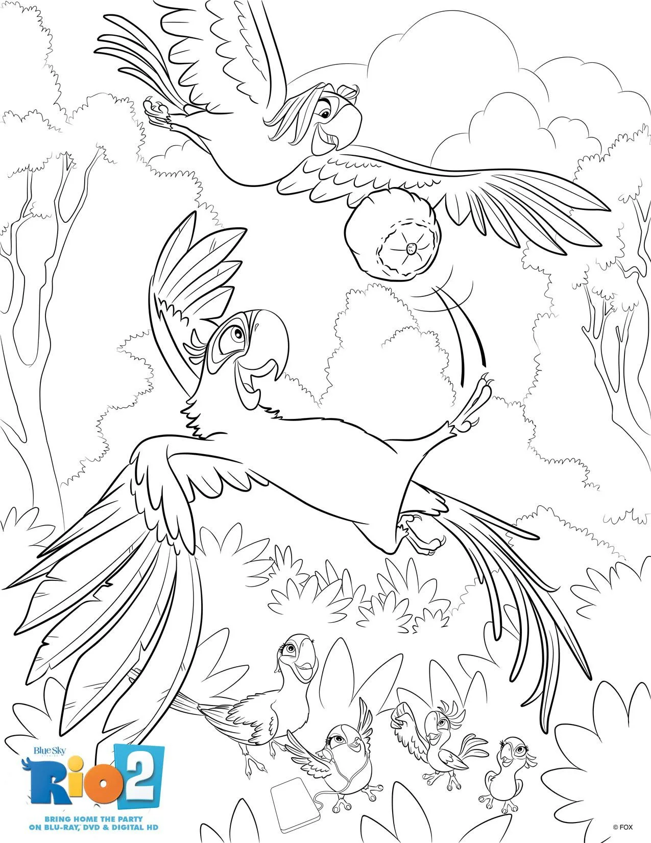 Rio 2 coloring pages