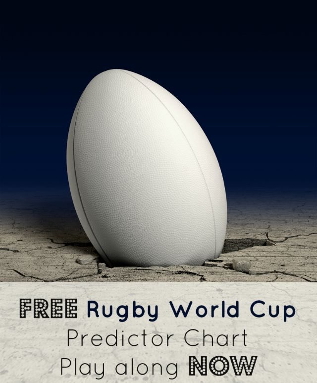 Are you going to be cheering your team on in the Rugby World Cup? If you are, then why not make it even ore fun with our Rugby World Cup predictions chart - fill it in and it does the rest for you!