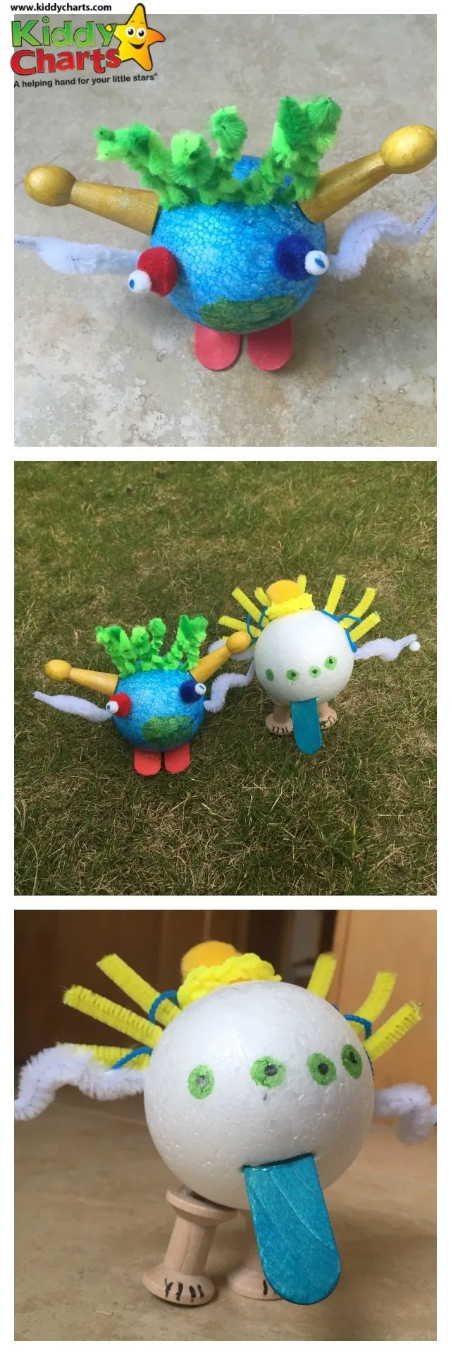Looking for monsters to make with the kids? Try these out - we found them really easy to do, but it was perfect for helping the kids explore their own ideas. All you need is a simple polystyrene ball and a few standard crafty bits.