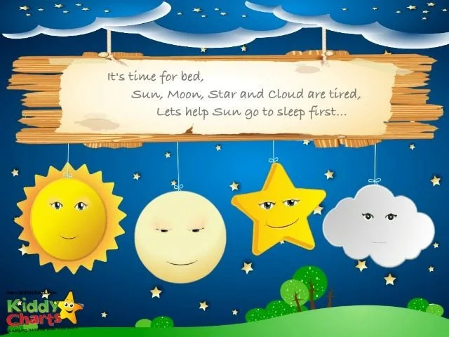 Help your child to sleep is based on four little characters - the sun, moon, cloud and a wee star. We rather like the star....