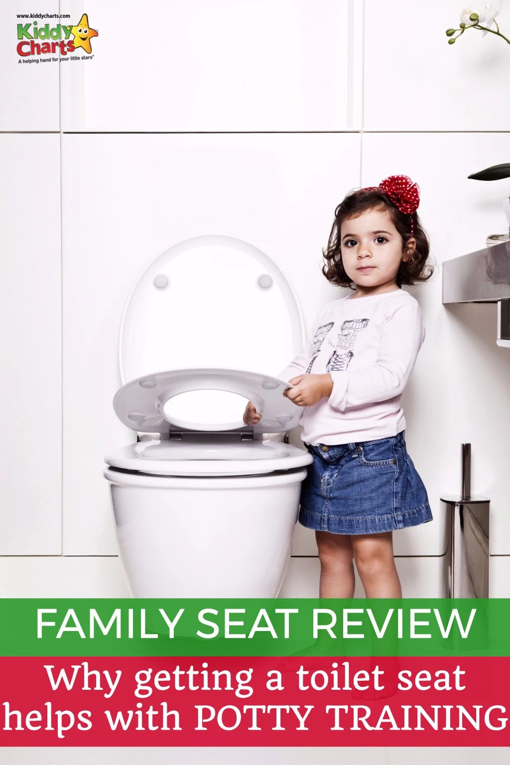 So gettting a toilet seat seems strange to help with potty training - right? WRONG. The Family Seat is great potty training help and we tell you why!