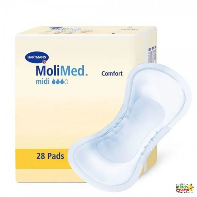 MoliMed are great for Stress Incontinence; offering a discrete and contoured pad for women. They work well for exercising too!
