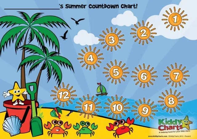 Counting down to something fun to do with the kids this summer? Here' is a great chart to pin on the fridge to help them do it!
