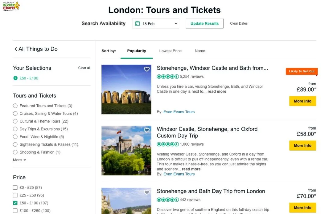 If you are looking for things to do in London with the kids - Tripadvisor has some great ideas, and then you can book through them too!