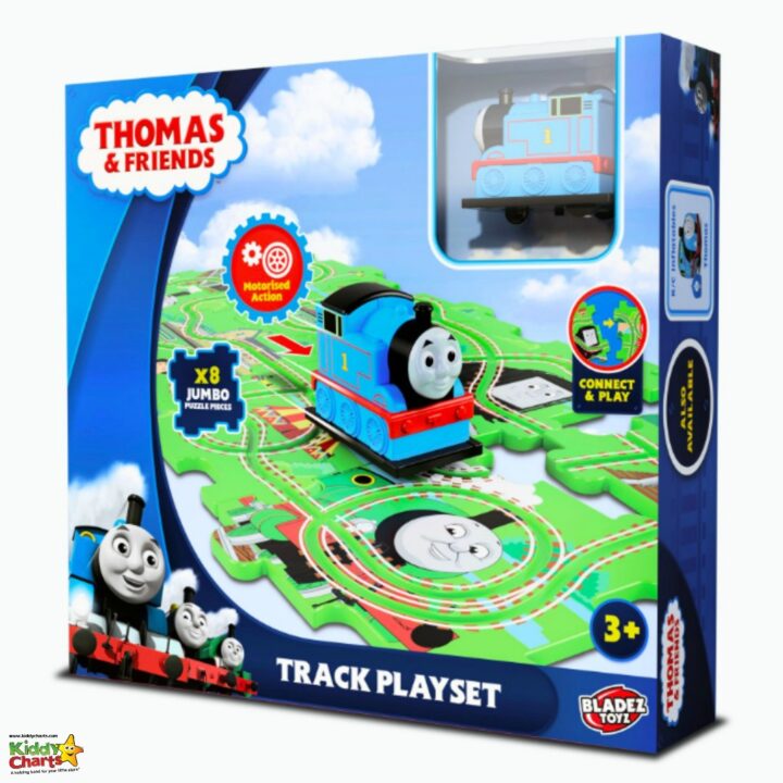 In this image, Thomas & Friends Motorised Action Hibvtivay is a jumbo connect puzzle pieces and play 3+ track playset from Bladez Toyl for children to enjoy.