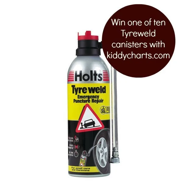Ten people are being given the chance to win Tyreweld canisters from kiddycharts.com to help with emergency puncture repair for small cars and caravans.