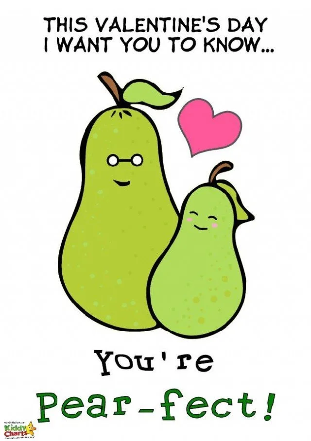 You're Pear-fect, Daddy! An adorable one of our Valentines day cards for the kids to give to Dad on Valentines Day. There are three over designs to give away on the blog too. You can even colour them in as well.