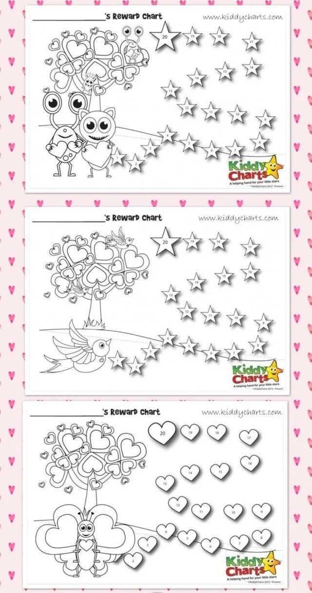 Is there love in the air? We have some valentines reward charts and behavior charts for you to help with the kids. Sometimes all it takes is a little incentive and these rewards charts are perfect!