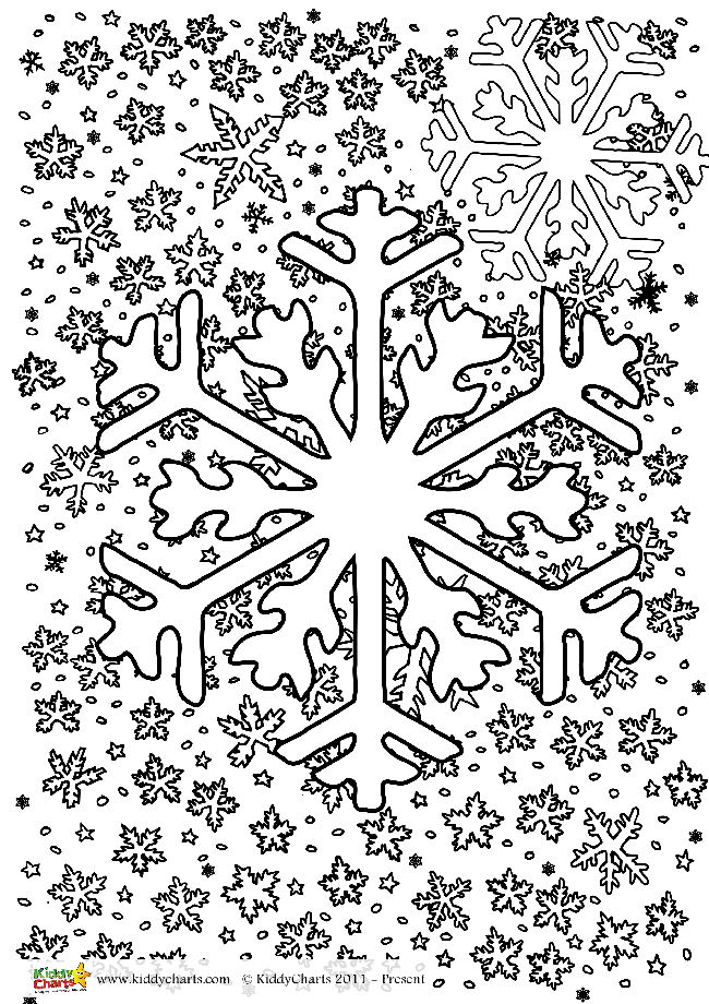 Winter colouring pages for adults and kids